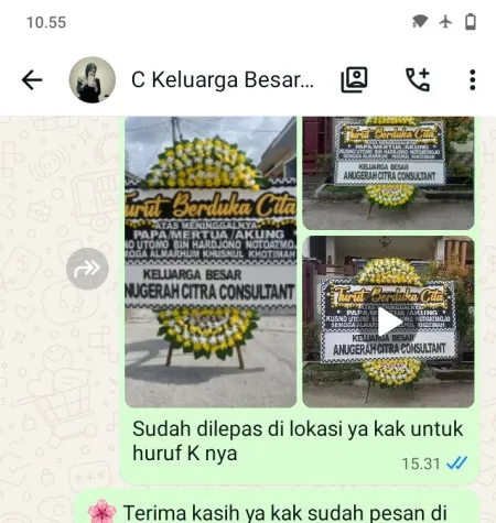 Pengiriman Papan Bunga Duka Pondok Cabe Udik